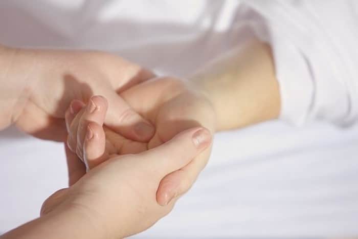 Two hands holding